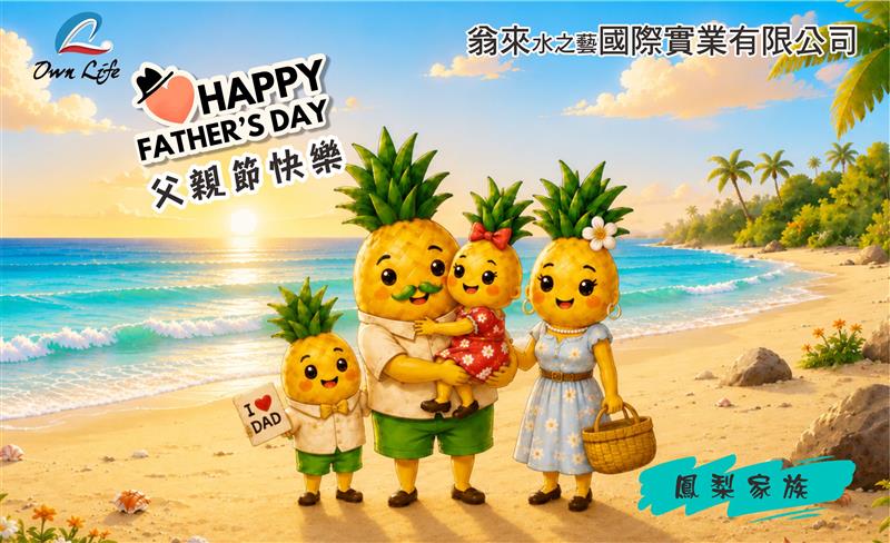 翁來祝全天下的爸爸們：父親節快樂！💙